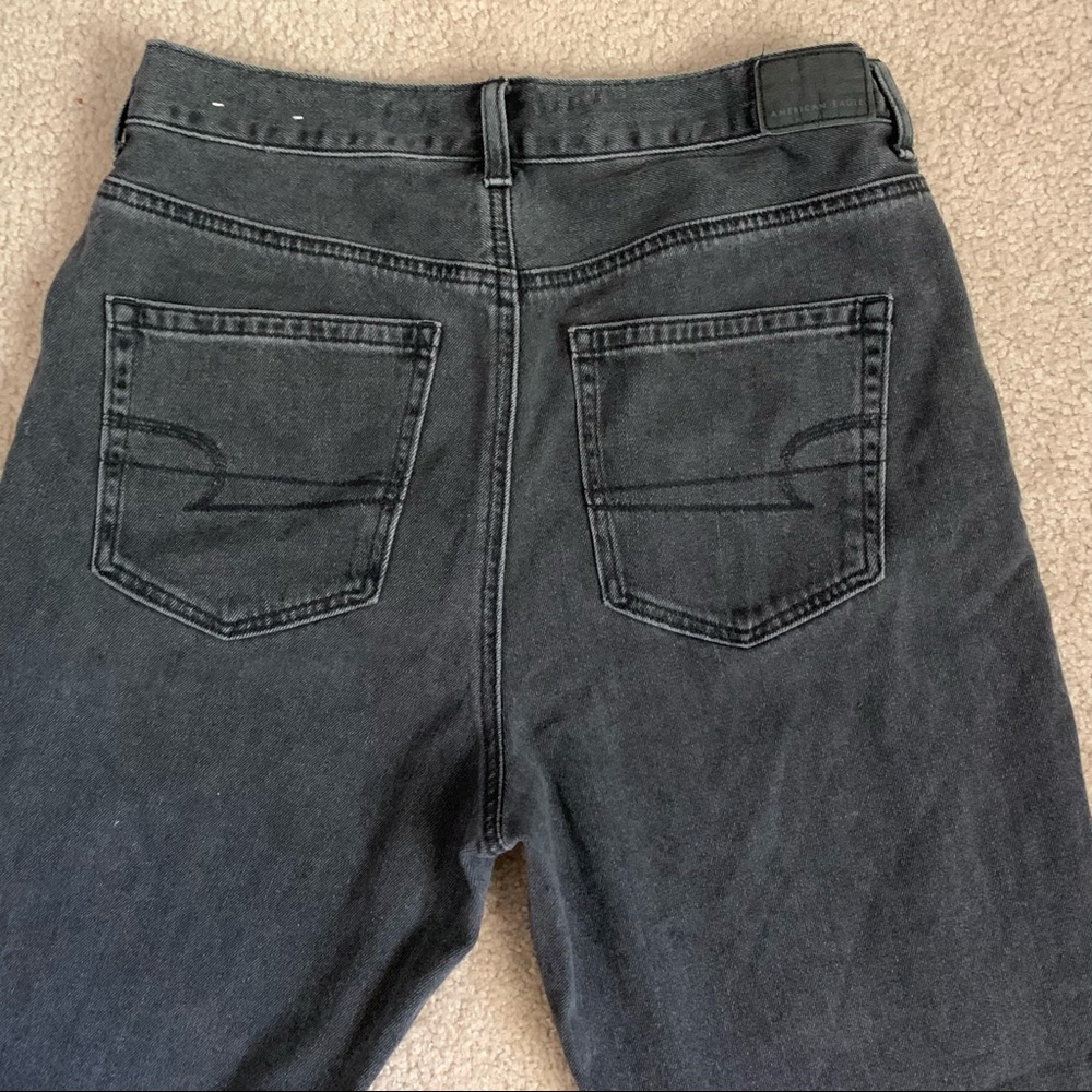 American Eagle faded black mom jeans